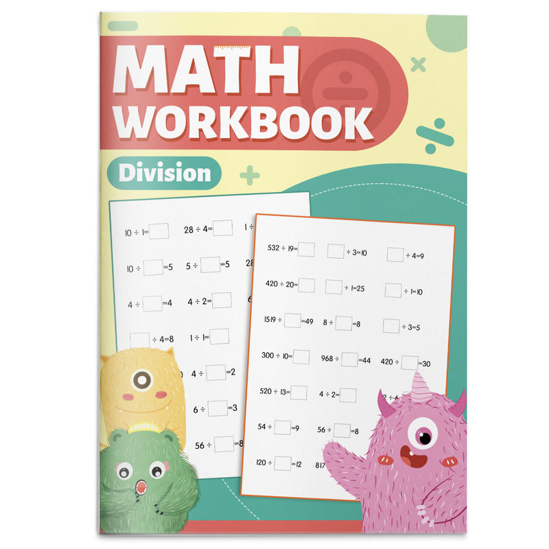 Division Practice Math Workbook cover