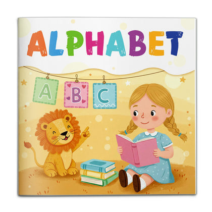Alphabet A to Z picture learning book for kids saddle-stitched edition cover