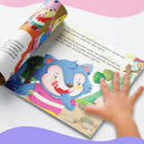 Printed animal story book for good behavior, gentle learning, and imagination