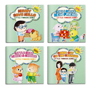 Little Thinkers Social Stories 4-Book Set for Kids, Early Learning Picture Book Collection for Friendship, Manners, Daily Behavior, and Preschool Reading Fun