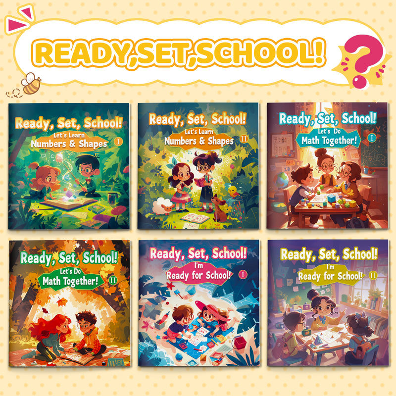 Ready Set School 6-Book Set for Kids cover