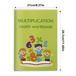 Kids multiplication workbook with times table drills