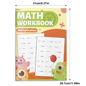 Kids multiplication workbook with times table worksheets