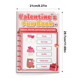 Children's Valentine's activity book with games, words, and puzzle fun
