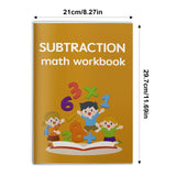 Kids subtraction workbook with timed equation drills