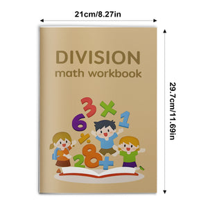 Kids division workbook with timed equation drills