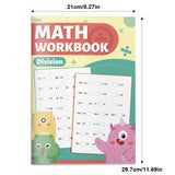 Kids division workbook with simple equation worksheets