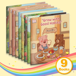 Grow With Good Habits 9-Book Set for Kids, Early Learning Picture Book Collection for Daily Routines, Positive Behavior, Character Building, and Preschool Growth
