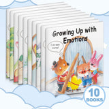 Printed 10-book emotions set for social skills and preschool growth