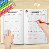 Printed math pages for multiplication facts