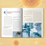 Printed science book for microscopic world biology and curious learning