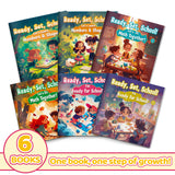 Printed 6-book preschool set for math together and kindergarten preparation