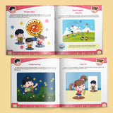 Printed preschool math readiness book with fun discovery pages