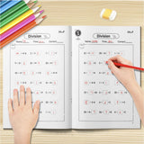 Printed math pages for basic division skills