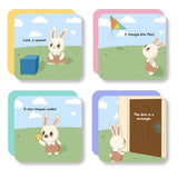 Printed early learning concept book for circles squares and visual learning