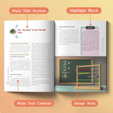 Ages 7-12 math reading book for screen-free STEM curiosity