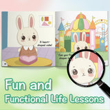Children's bunny shape book for matching comparison and family reading