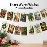 Share warm wishes banner made with vintage Christmas postcards