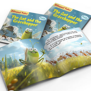 Bilingual Tales: The Ant and the Grasshopper – English & Spanish Storybook