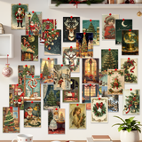 Display board of classic festive Christmas card designs