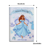 Princess dress-up sticker activity book for kids with gowns and styling fun