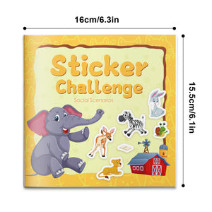 Social skills sticker activity book for kids with everyday situations