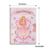 Pink princess dress-up sticker activity book for kids with outfit matching