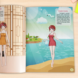 Printed creative styling book for fine motor skills fashion vocabulary and imagination