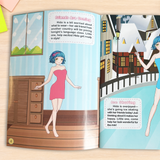 Printed creative styling book for fine motor skills fashion vocabulary and imagination