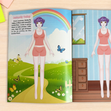Printed creative styling book for fine motor skills fashion vocabulary and imagination