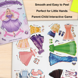Children's princess sticker book for purple outfits and creative play