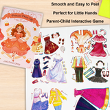 Children's princess sticker book for orange outfits and creative play