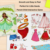 Children's princess sticker book for green outfits and creative play