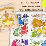 Children's princess sticker book for yellow outfits and creative play
