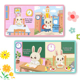 Printed early learning concept book for morning night before and after vocabulary