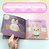 Bunny's Time Adventures Early Learning Book product image 6 showing printed book details for screen-free reading and learning