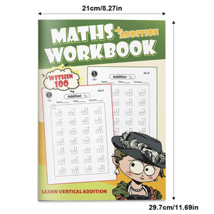 Kids vertical addition workbook within 100