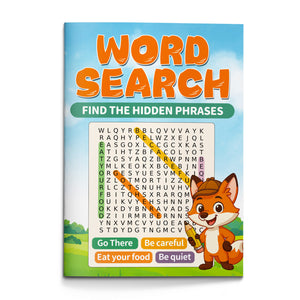 WORD SEARCH: Find the Hidden Phrases – Fun Word Puzzle Game for Kids