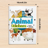 Farm animal sticker activity book for kids with barnyard scenes