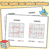 Sudoku for Smart Kids: Animal Library 2-Book Set product image 7 showing printed book details for screen-free reading and learning