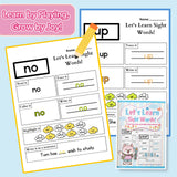 Let's Learn Sight Words Workbook product image 6 showing printed book details for screen-free reading and learning