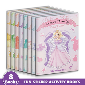 Princess Dress-Up 8-Book Sticker Activity Set cover
