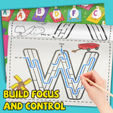 My Alphabet Workbook: Maze & Tracing product image 7 showing printed book details for screen-free reading and learning