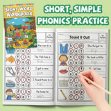 Sight Word Workbook: Sound It Out Sentences product image 7 showing printed book details for screen-free reading and learning