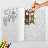 Clocks and Watches Line Art Coloring Book physical printed book product image 2, ISBN 9798904669355