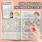 Letter Hunt Alphabet Workbook product image 7 showing printed book details for screen-free reading and learning