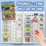 Sight Word Workbook: CVC ABC Order product image 7 showing printed book details for screen-free reading and learning