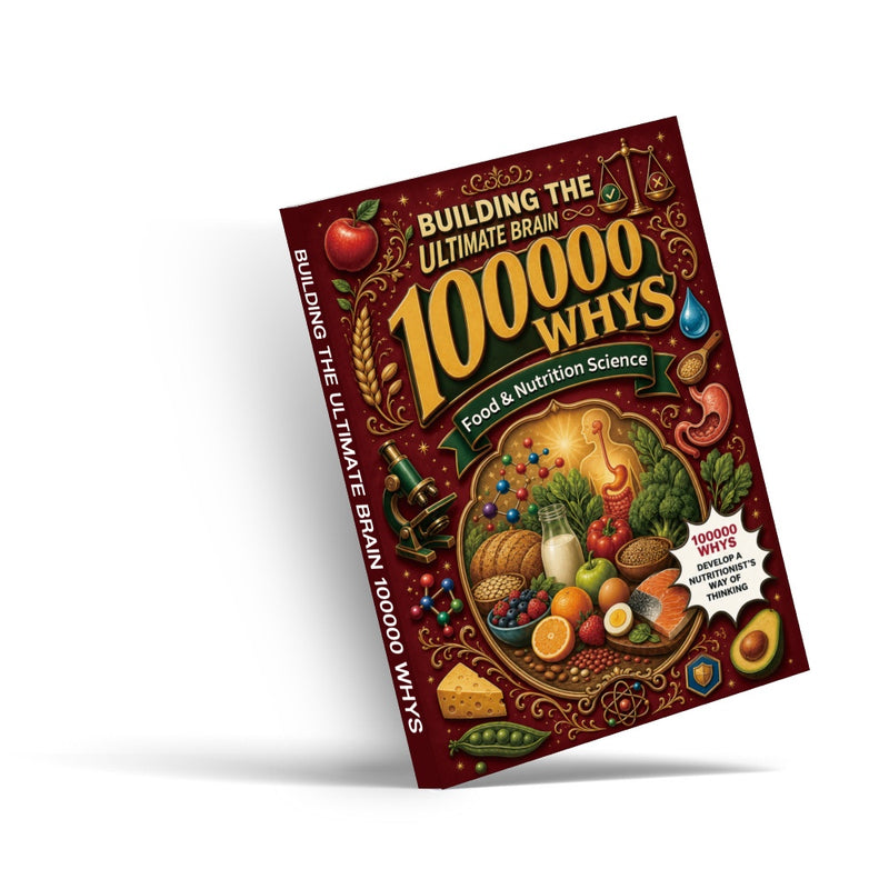 Building the Ultimate Brain 100000 Whys: Food & Nutrition Science printed book product image 1, ISBN 9798907000339