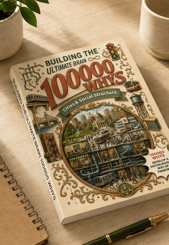 Building the Ultimate Brain 100000 Whys: Cities & Social Structure printed book product image 1, ISBN 9798907000377