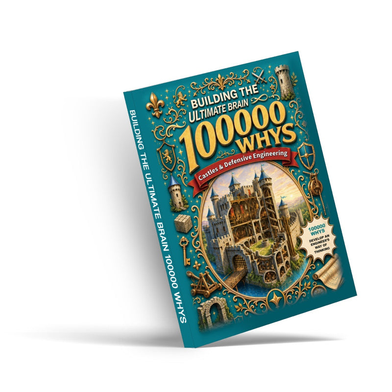 Building the Ultimate Brain 100000 Whys: Castles & Defensive Engineering printed book product image 1, ISBN 9798907000438